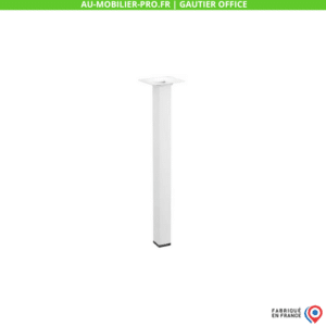 Pied de table blanc élégant, fabriqué en France.
