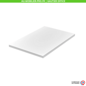 Plateau de bureau blanc, fabriqué en France.