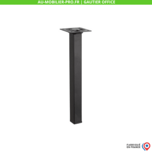 Pied de table noir vertical Gautier, fabriqué en France.