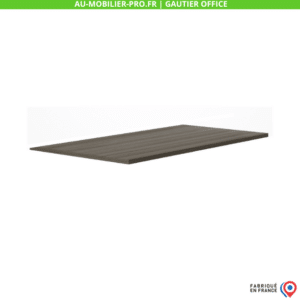 Plateau de bureau en bois gris, fabriqué en France.
