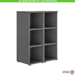 Étagère de bureau moderne grise fabriquée en France