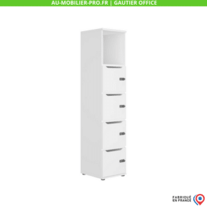 Armoire blanche verticale à tiroirs, Gautier Office.