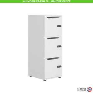 Armoire blanche Gautier, quatre tiroirs, fabriquée en France.