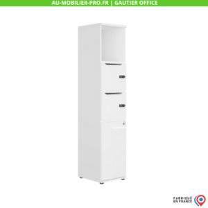 Armoire blanche Gautier, fabrication française, bureau.
